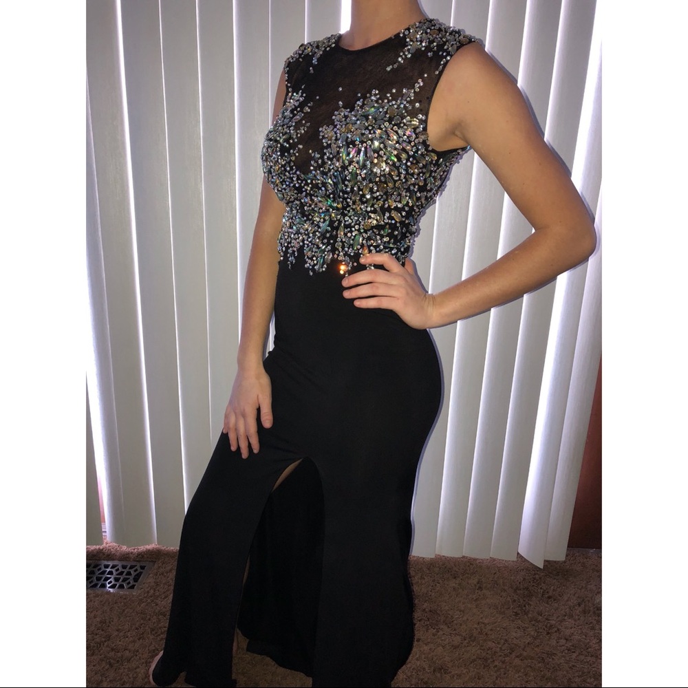 Black Bejeweled Prom/Homecoming Dress